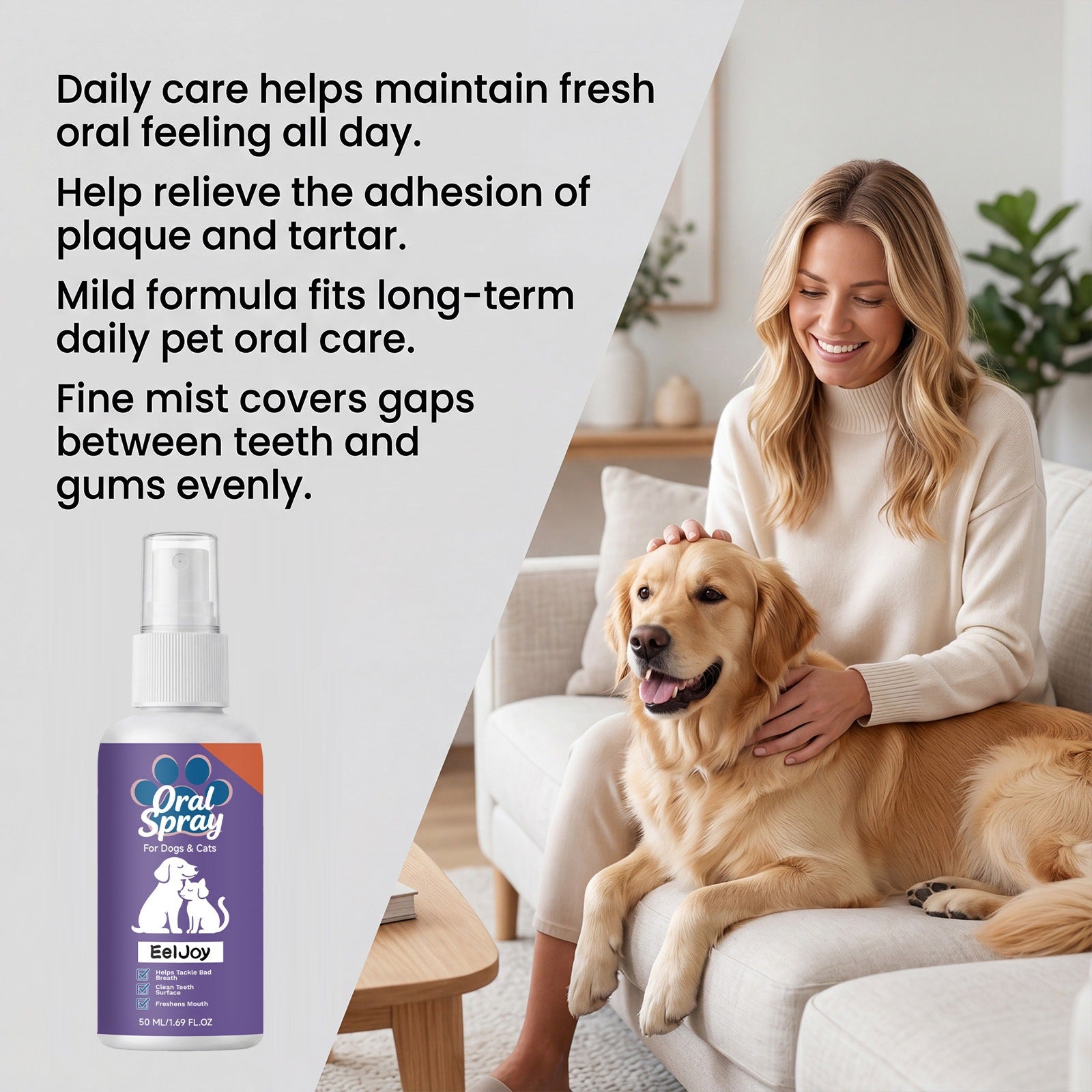 MellowNuzzle Pet Oral Spray – Fresh Breath & Dental Care for Dogs & Cats
