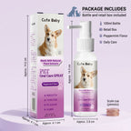 Cute Baby Peppermint Pet Oral Spray (100ml/3.4FL. OZ) | Natural Plant Extract Dog & Cat Breath Freshener & Dental Spray